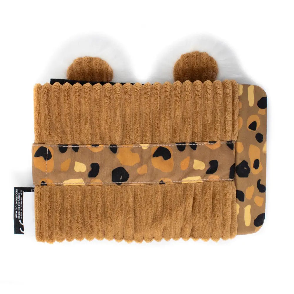 Baby Fotoalbum Tiger Plüsch Rückseite mit Muster – Stoffalbum mit 10 Fototaschen