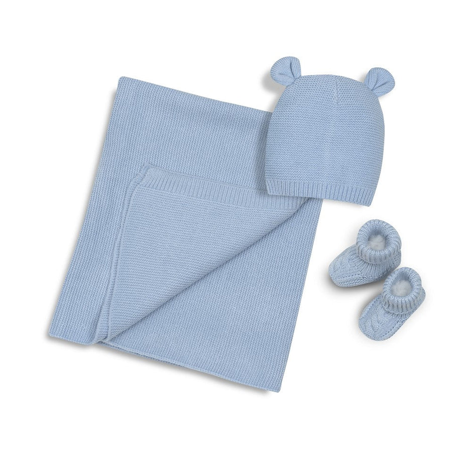 Baby Geschenkset 3 - teilig – Decke, Mütze & Schühchen - Babylions