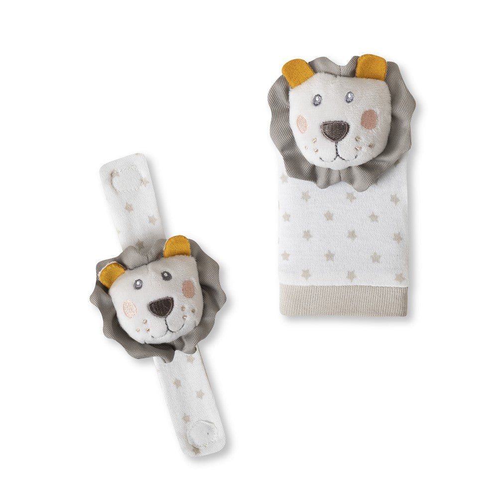 Baby Rasselarmband Set mit Löwenmotiv