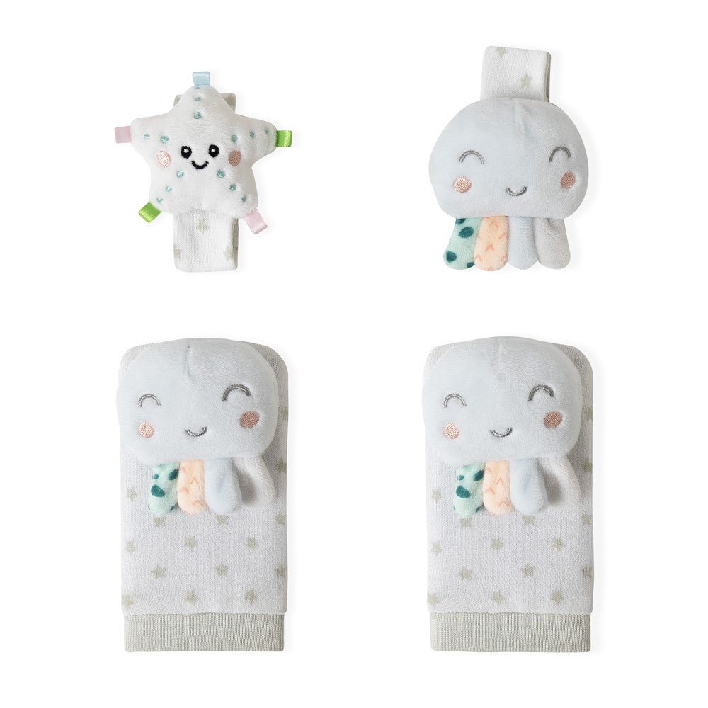 Baby Rasselarmband Set mit Stern und Krake