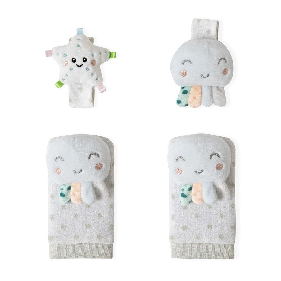Baby Rasselarmband Set mit Stern und Krake