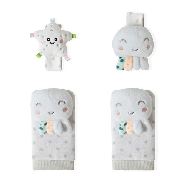 Baby Rasselarmband Set mit Stern und Krake