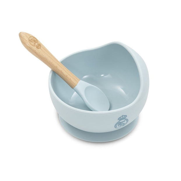 Baby - Schüssel mit Saugnapf & Löffel – Real Madrid – Blau/Rosa - Babylions