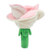 Rosa weiße Blume aus weichem Plüsch als Kuscheltier für Babys und Kinder