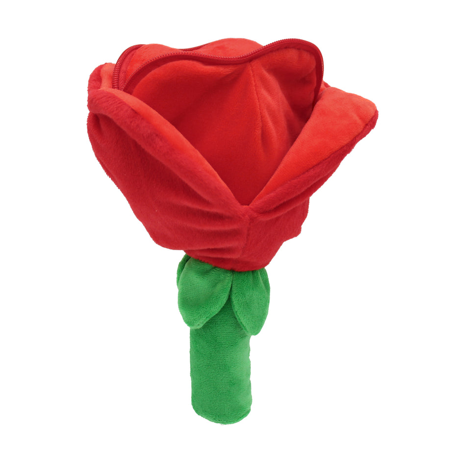 Flipetz Herz Blume Kuscheltier rot – wandelbares Plüschspielzeug Herz zu Blume für Kinder und Geschenkidee
