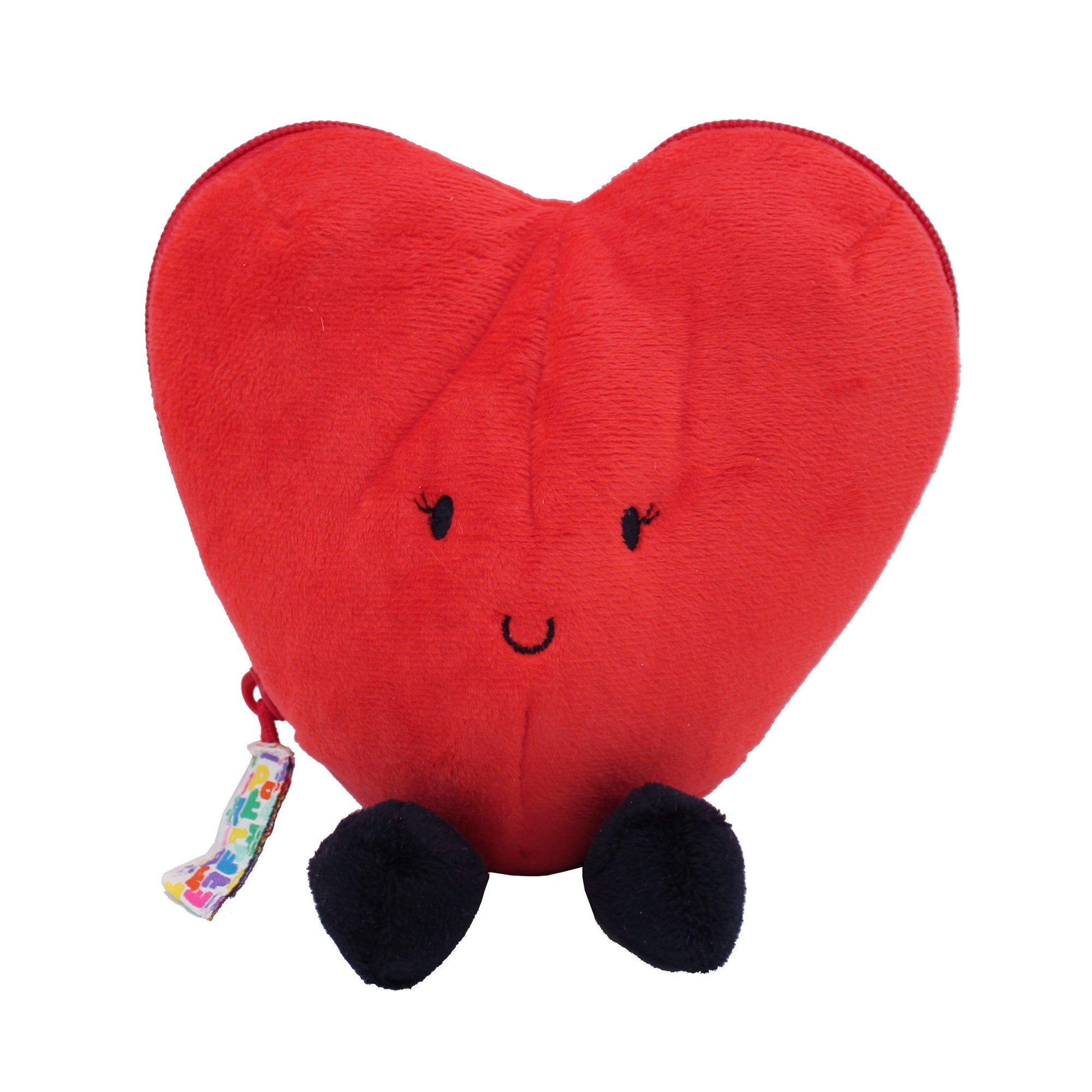 Flipetz Herz Kuscheltier rot – weiches Plüschherz mit Gesicht für Kinder und Geschenkidee
