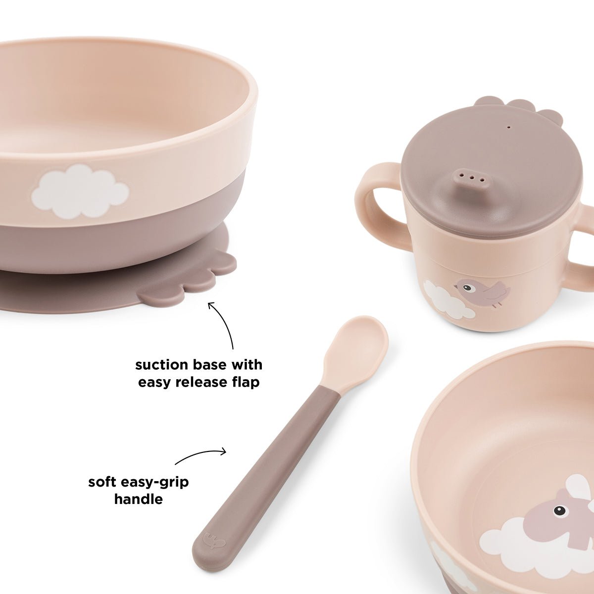 Foodie First Meal Geschirr - Set – Grün & Pink - Babylions