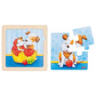 Holzpuzzle Hund für Kinder – farbenfrohes Tierkinder-Lernpuzzle für Motorik & Konzentration – BabyLions®