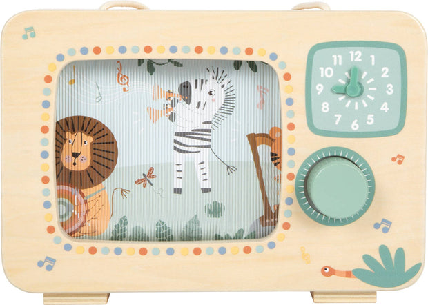 Holz Musikspielzeug Kinder Detailansicht mit Drehknopf