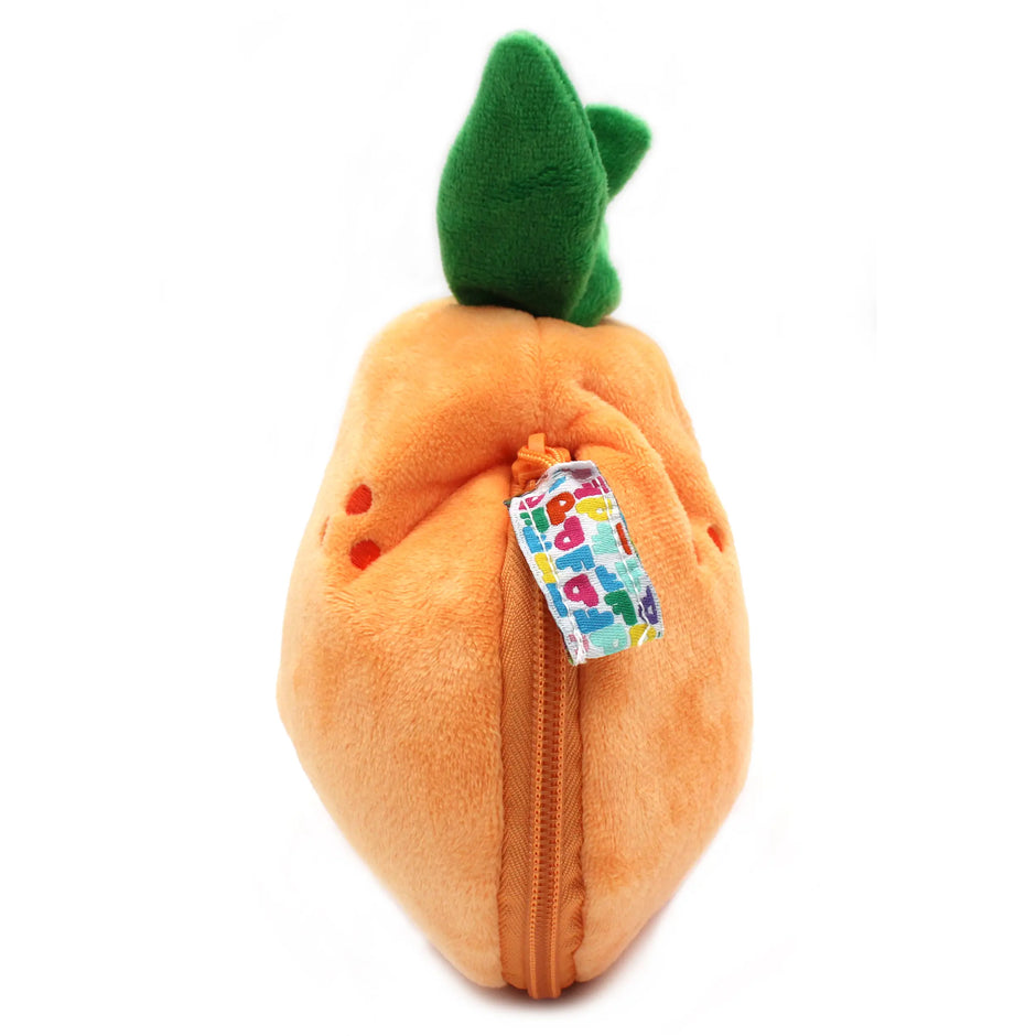 2-in-1 Mandarine Plüschtier mit Reißverschluss für versteckte Biene