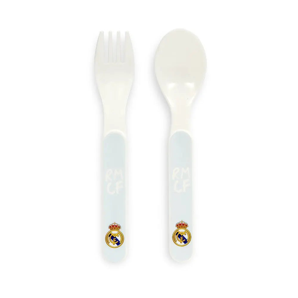 Real Madrid Kinder Besteck Set Löffel und Gabel blau Baby Besteck