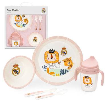 Real Madrid Baby Geschirrset 5 - teilig – Rosa oder Blau - Babylions