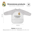 Real Madrid Baby Lätzchen mit Ärmeln grau Maße 44x35 cm wasserdicht ab 6 Monate