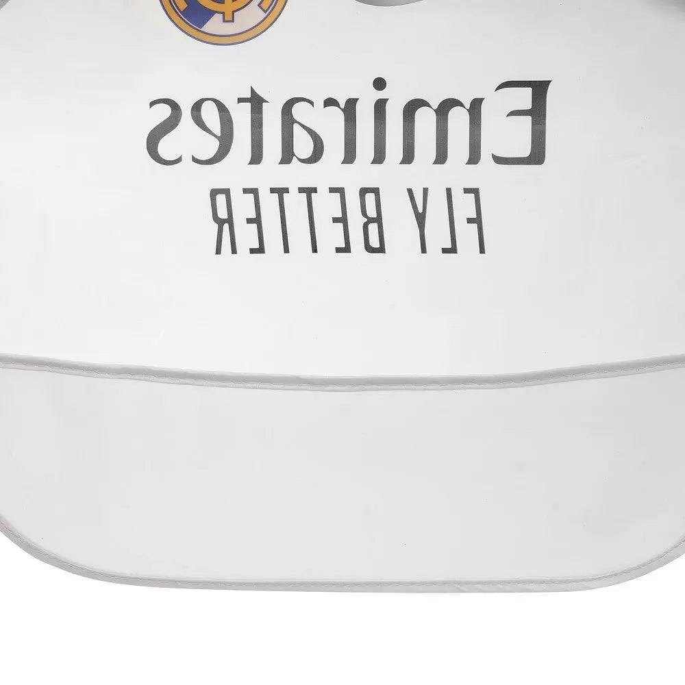 Real Madrid Baby Lätzchen grau Auffangtasche Detail wasserdicht mit Ärmeln
