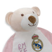 Real Madrid Baby Schmusetuch Bär rosa Nahaufnahme Kopf mit Logo