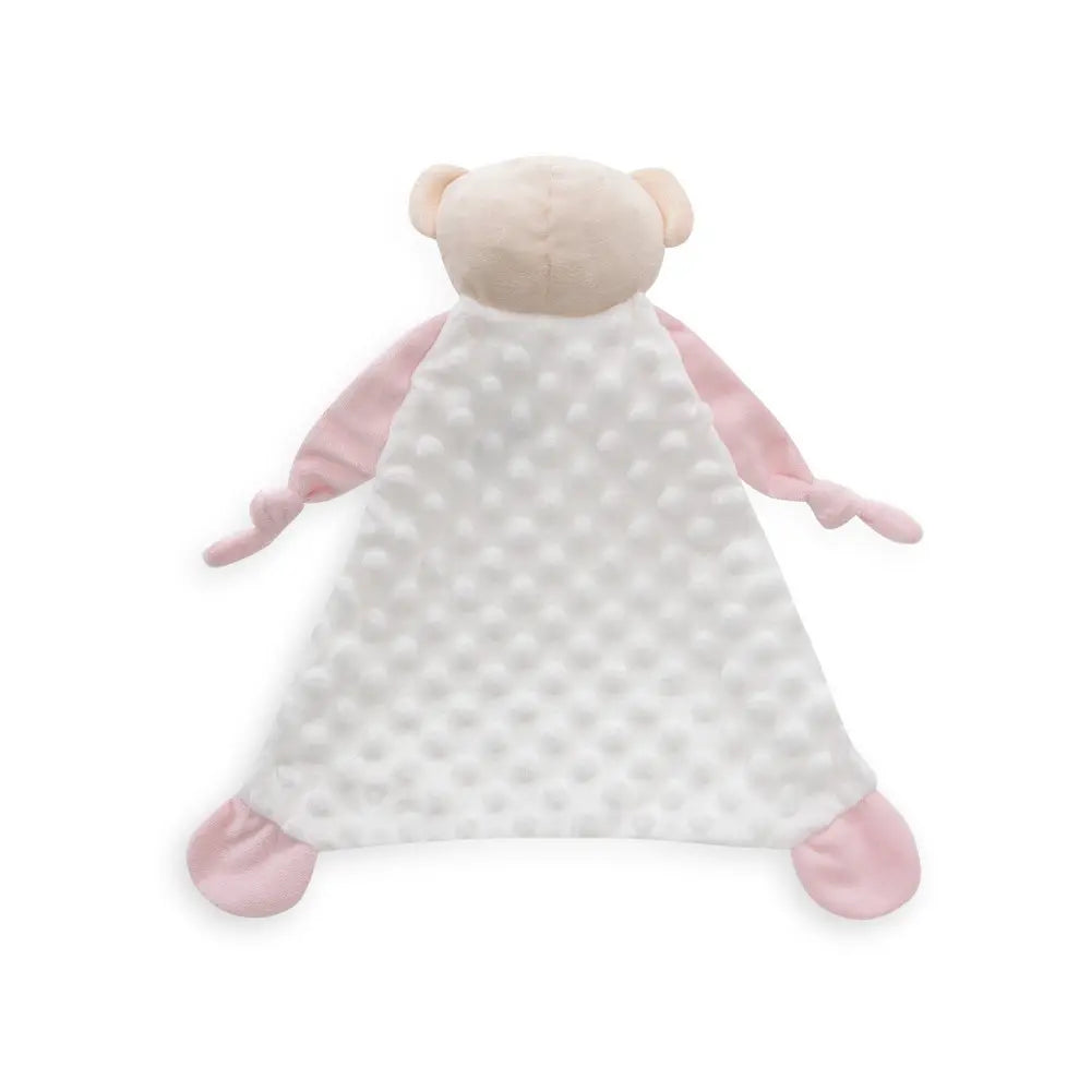 Rückseite Real Madrid Baby Schmusetuch Bär rosa mit Minky Stoff