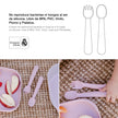 Offizielles Real Madrid Baby Silikon Besteck Set in Rosa, BPA frei, ideal für Beikost und selbstständiges Essen für Babys und Kleinkinder
