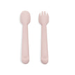 Real Madrid Baby Silikon Besteck Set mit Löffel und Gabel in Rosa, offiziell lizenziertes FC Real Madrid Produkt, BPA frei, für Babys und Kleinkinder
