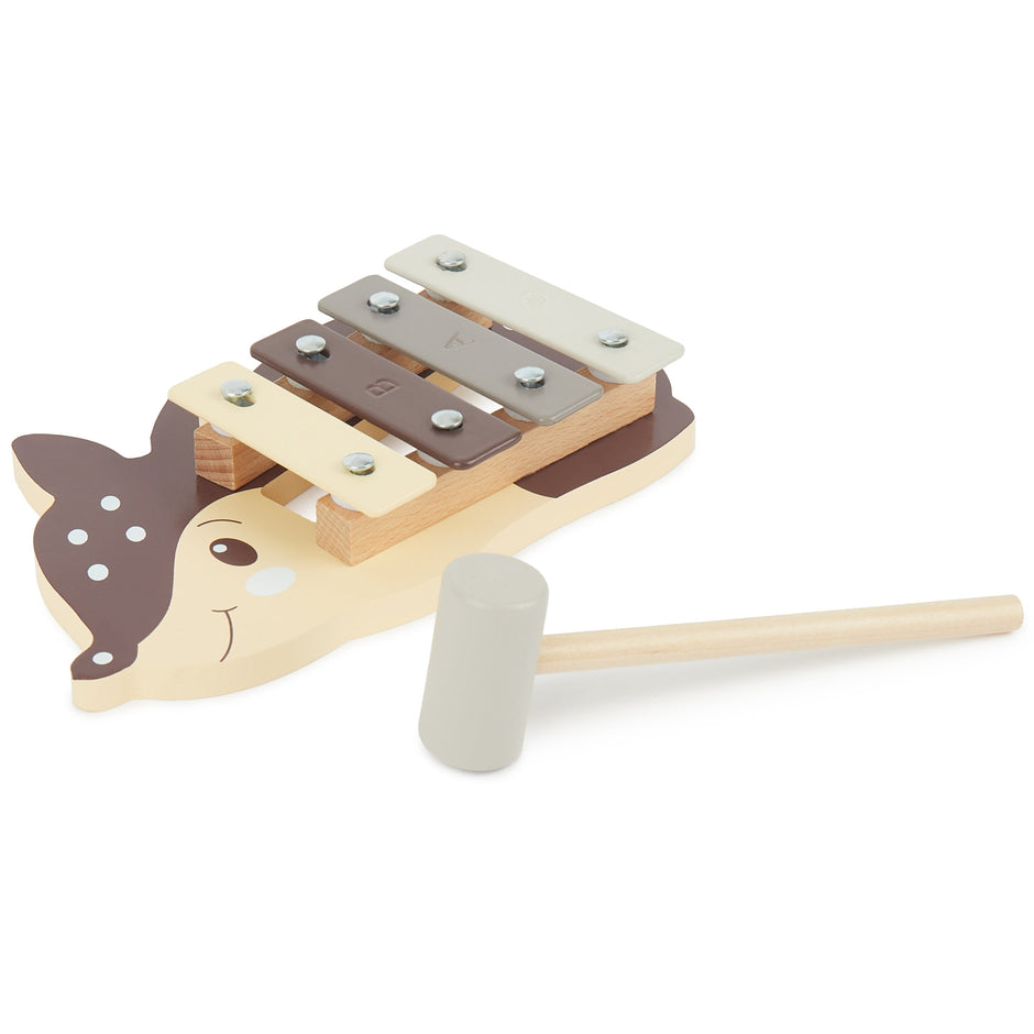 Mini Xylophon Reh von Bieco – Holzspielzeug mit Schlägel, Musikspielzeug für Kinder – BabyLions