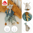 Schmusetuch Pferd Baby mit Schnullerring und weichem Musselin – Detailansicht Material und Verarbeitung