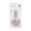Rosa Schnullerhalter aus Silikon Real Madrid in Blisterverpackung BPA-frei