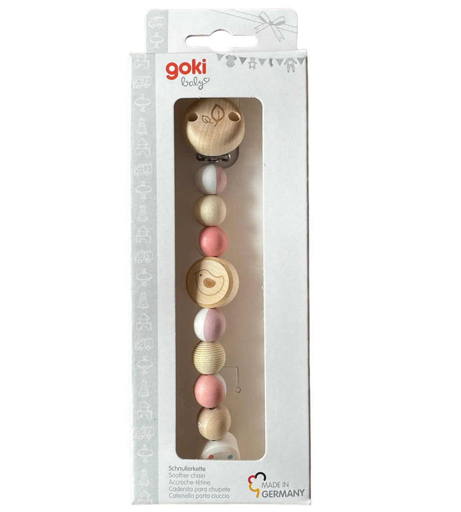 Schnullerkette mit Motiv –Vogel