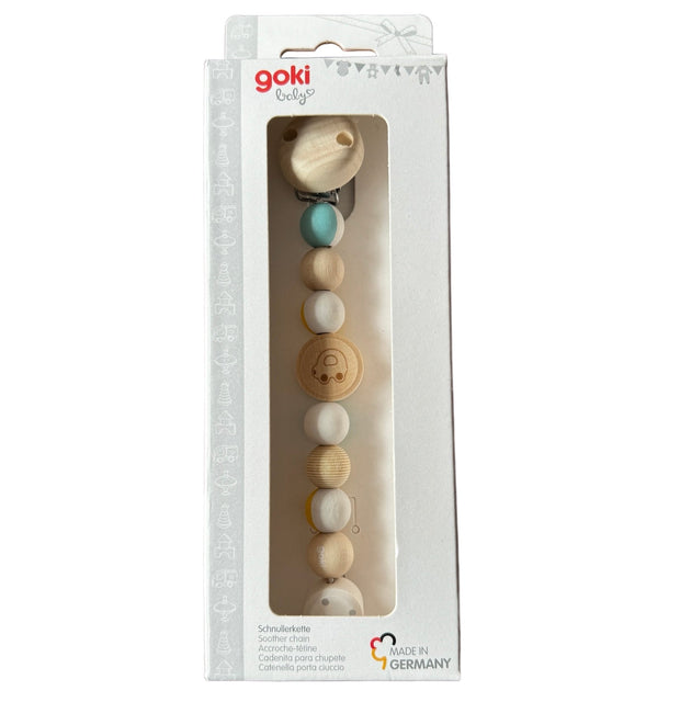 Schnullerkette aus Holz mit Auto-Motiv von Goki – BabyLions®