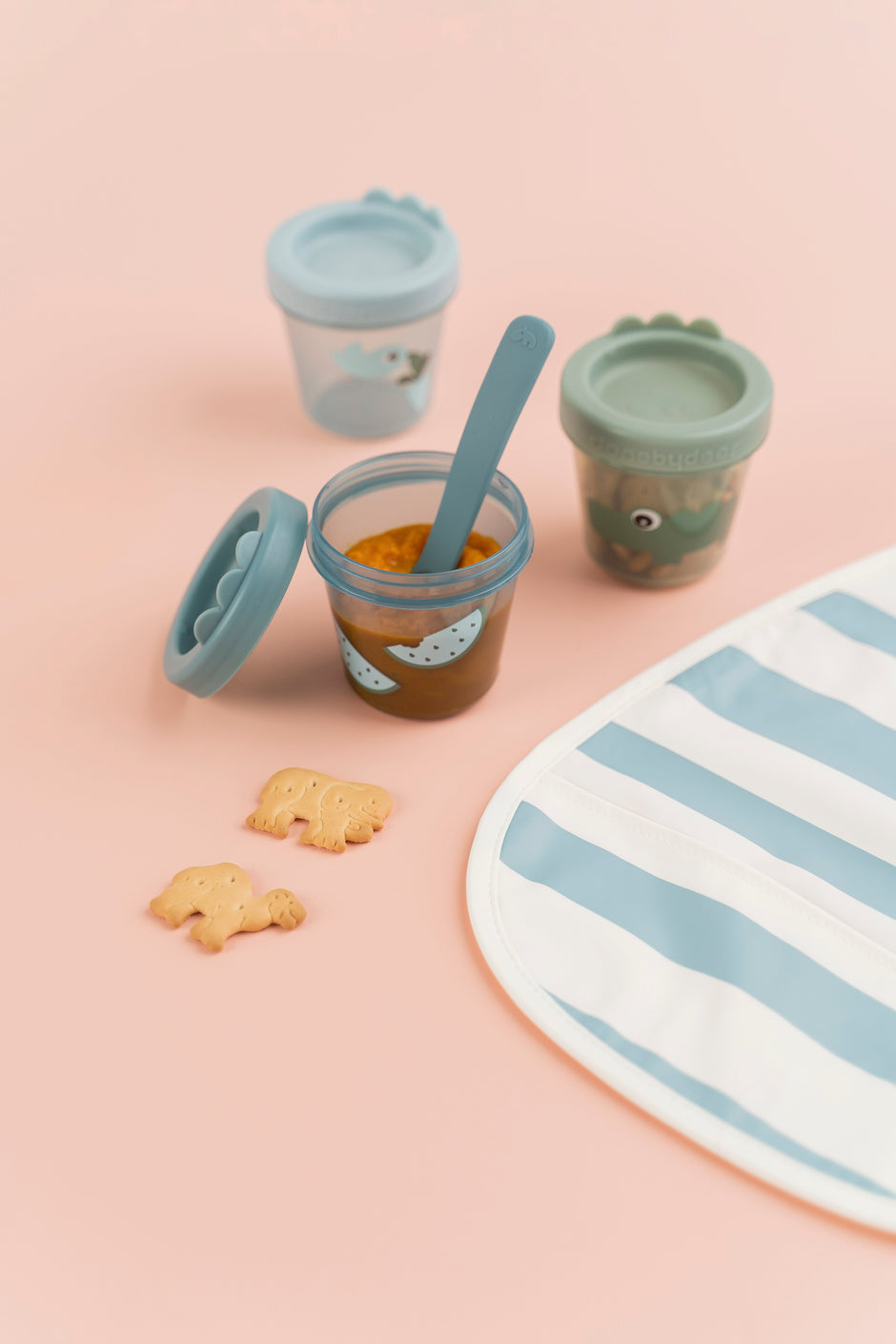 Snackboxen für Babys – 3er - Set in Grün oder Pink - Babylions