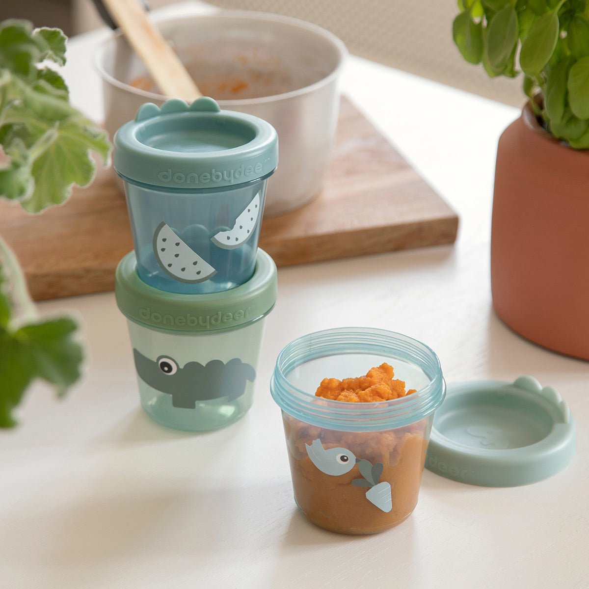 Snackboxen für Babys – 3er - Set in Grün oder Pink - Babylions