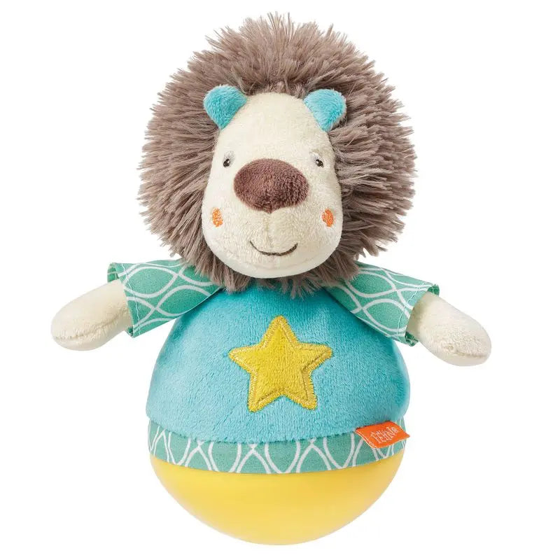 Baby Stehaufmännchen Löwe – Motorikspielzeug mit Wackelfunktion, fördert Bewegung und Greifen für Babys