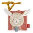 Stoffbuch Baby Hase rosa – weiches Fühlbuch mit Hasenmotiv für Babys