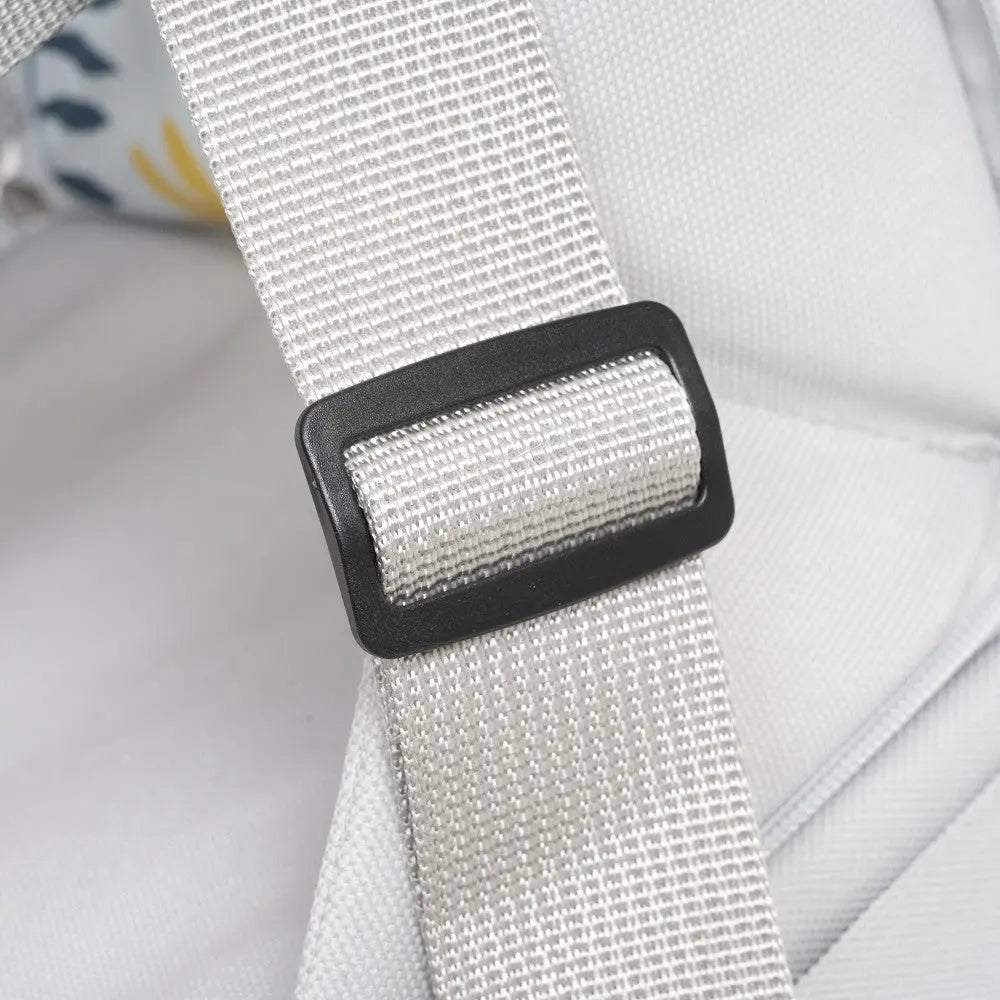 Tragbarer Reise-Hochstuhl Real Madrid Baby mit Tasche – verstellbarer Sicherheitsgurt Detail grau