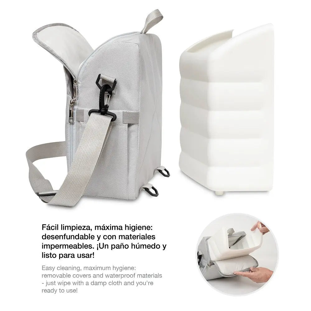 Tragbarer Reise-Hochstuhl Real Madrid Baby mit Tasche – abwaschbares Material und einfache Reinigung