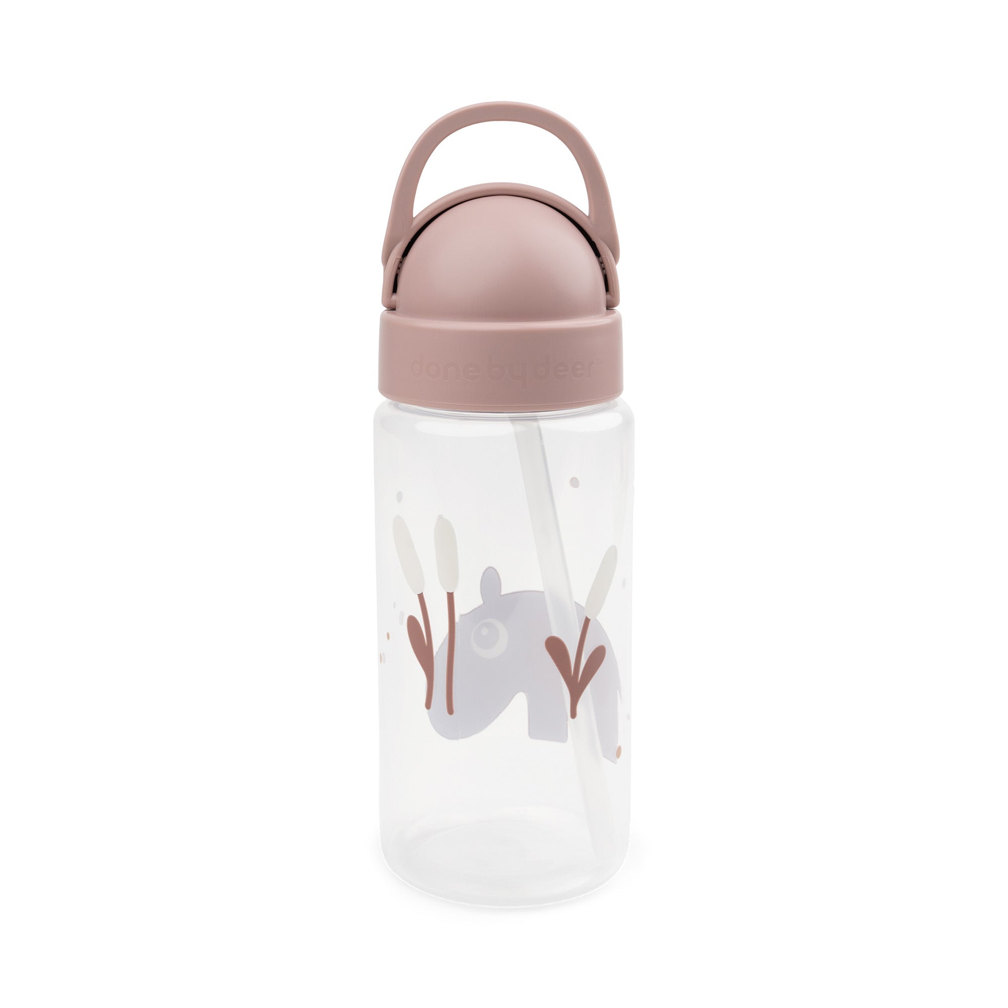 Trinkflasche mit Strohhalm – Pink - Babylions