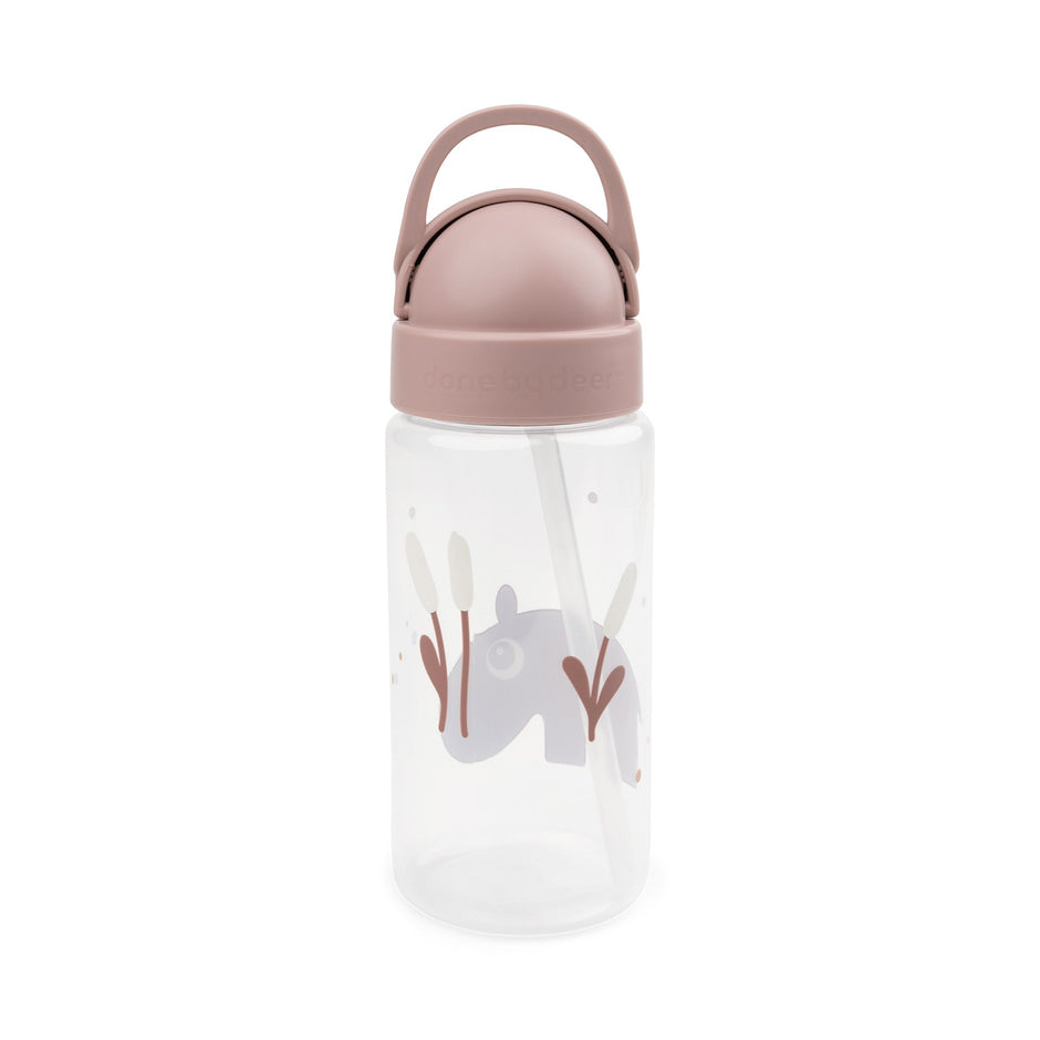 Trinkflasche mit Strohhalm – Pink - Babylions