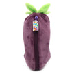 2-in-1 Plüschtier Aubergine Rückseite mit Reißverschluss – verwandelbares Kuscheltier