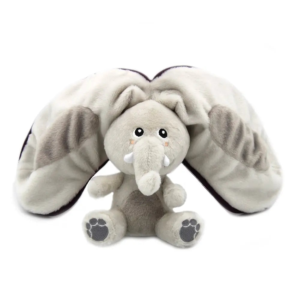 Plüsch Elefant Kuscheltier 2-in-1 mit Decke für Babys und Kleinkinder, weich und beruhigend