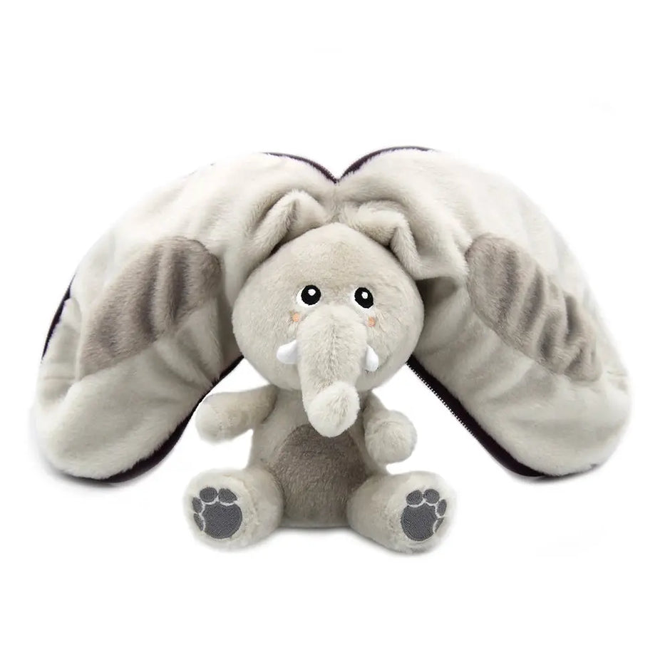 Plüsch Elefant Kuscheltier 2-in-1 mit Decke für Babys und Kleinkinder, weich und beruhigend