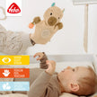 Baby Waschhandschuh Capybara in Anwendung beim Baden, fördert Fühlen und Sehen, ideal für spielerische Babypflege